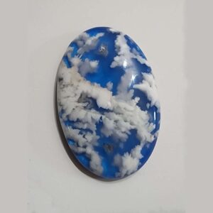 Plume Agate Doublet, Oval
