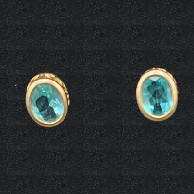 Blue Apatite Post Earrings