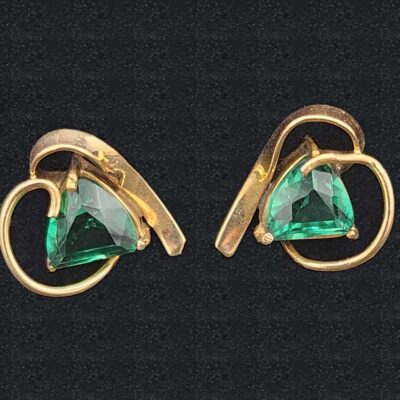 Tourmaline Gold Post Earrings