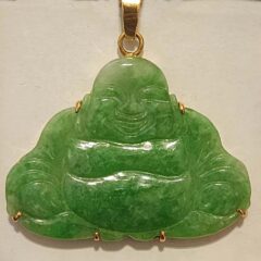 Hand-Carved Jade Buddha Pendant