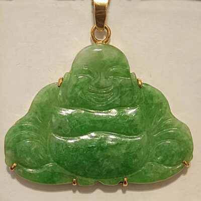 Hand-Carved Jade Buddha Pendant