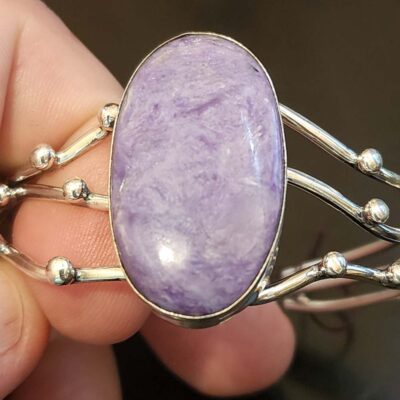 Charoite Bangle Bracelet