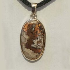 Native Copper in Agate Pendant