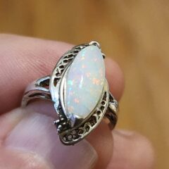 Marquis-Cut Semi Crystal Opal