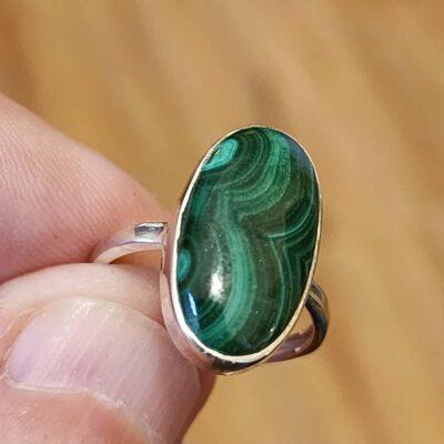 Oval Malachite Ring