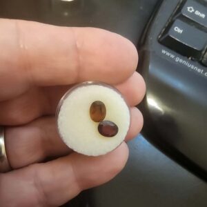 Matched Pair, Garnet, Oval