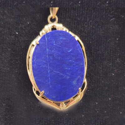 Lapis Lazuli Disk Pendant