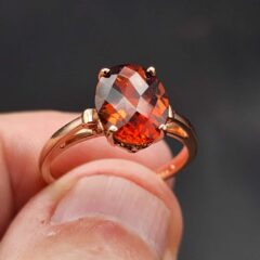 Madeira Citrine Ring, Oval