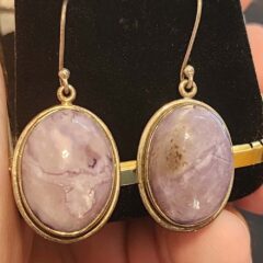 Lavender Jade Earrings