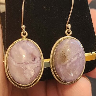 Lavender Jade Earrings