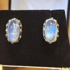 Hand-Cut Moonstones Earrings