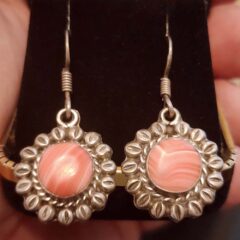 Pink Rhodochrosite Earrings