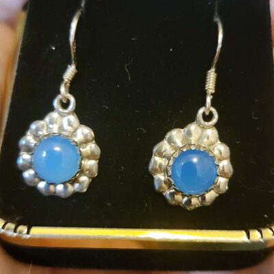 Blue Chalcedony Earrings