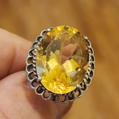 Citrine Silver Ring
