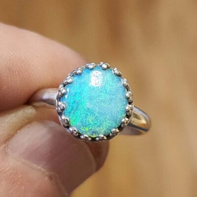 Blue-Green Opal Ring